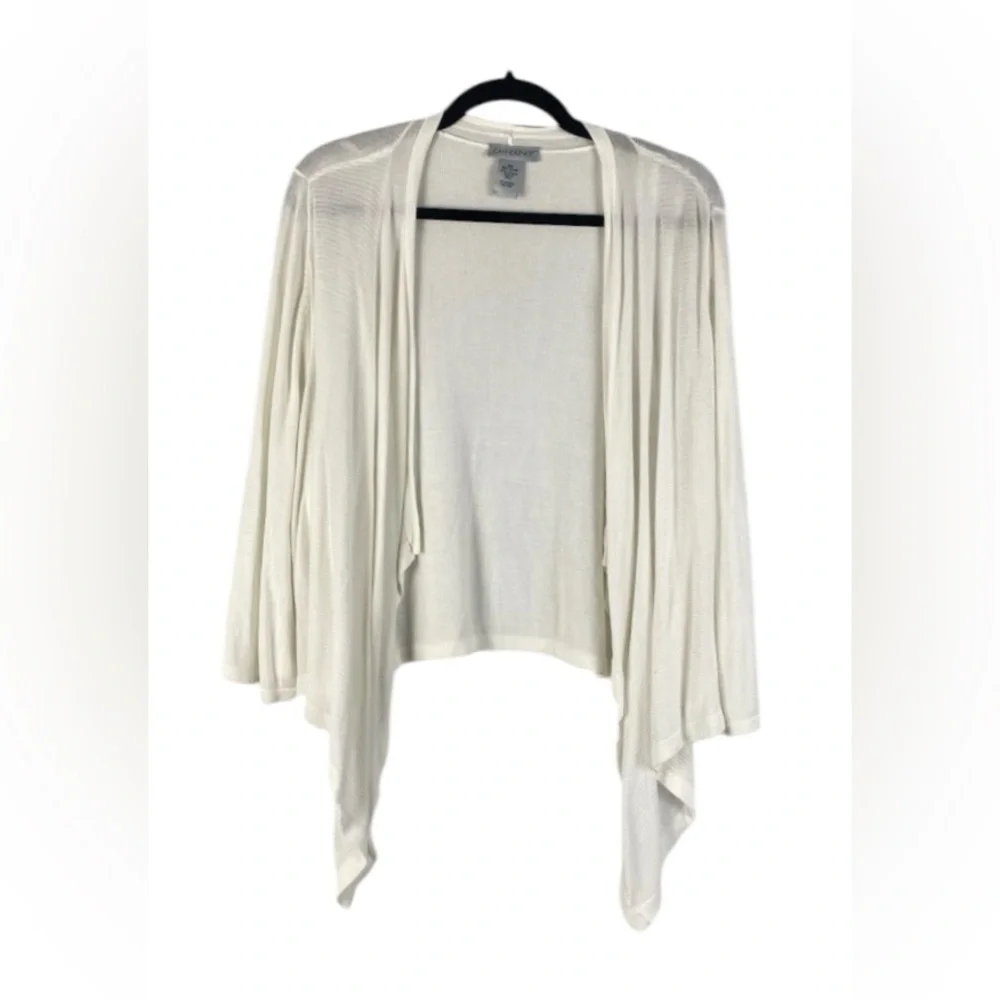 NWT Catherine’s women’s 2X open front 3/4 sleeve lightweight white cardigan
